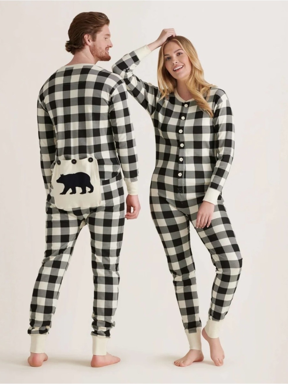 Little Blue House by Hatley Buffalo Check Adult Union Suit Onesie Pyjamas Unisex